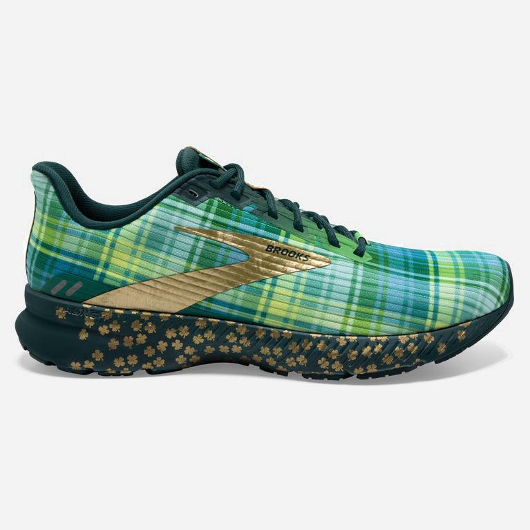 Brooks Launch 8 Light Cushion Hardloopschoenen voor Dames Groen/Metal Goud/Diep (MUHSA-9673)